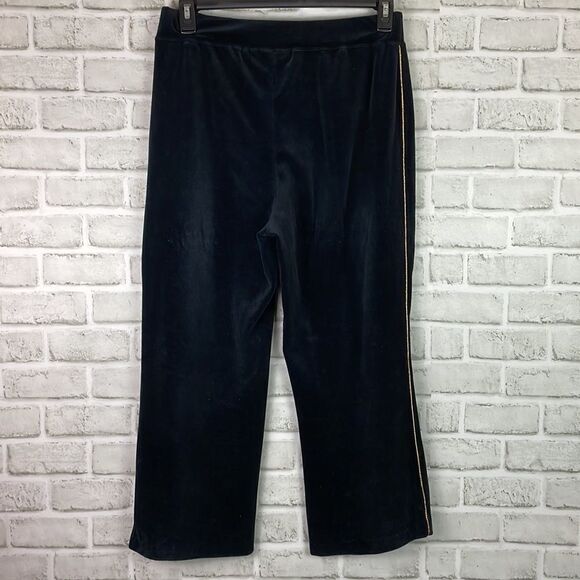 Vintage Catalina Jogging Suit Sweat Suit Velvet Size Medium Black Gold 2 piece - Picture 6 of 11
